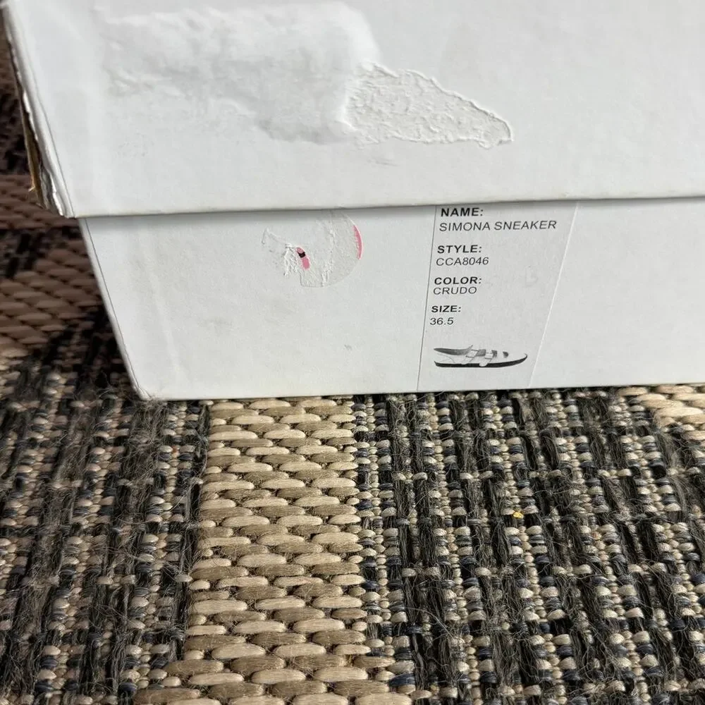 Caron Callahan Simona Sneakers in Cream Canvas Size 36